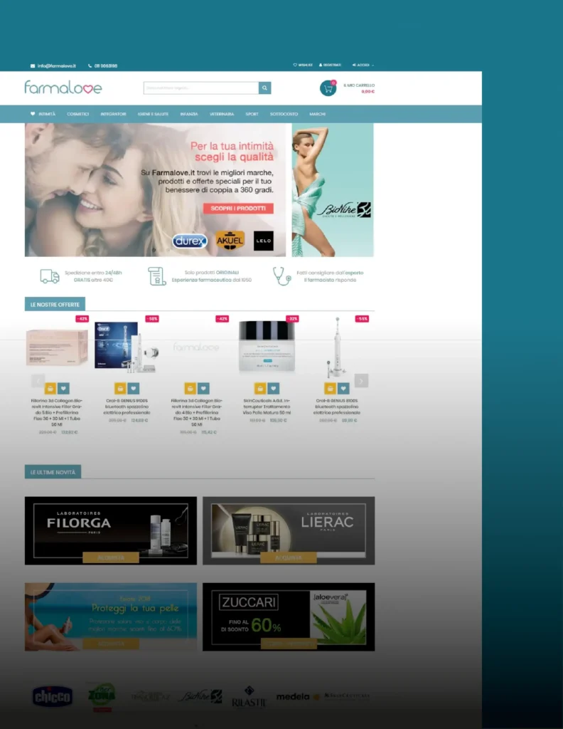 Sviluppo e-commerce con Magento per Farmalove